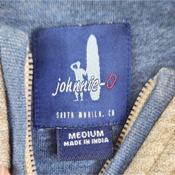 Johnnie O Sweater Men's Size Medium Brown Quarter 1/4 Zip Golf Performance - Picture 3 of 5